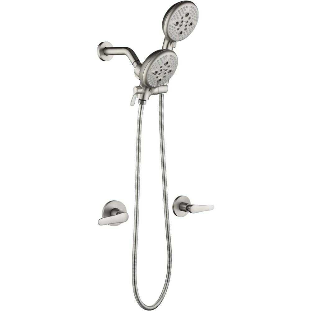 2 Handle Shower Faucet Shower System Complete 2 in 1 Shower Combo Set